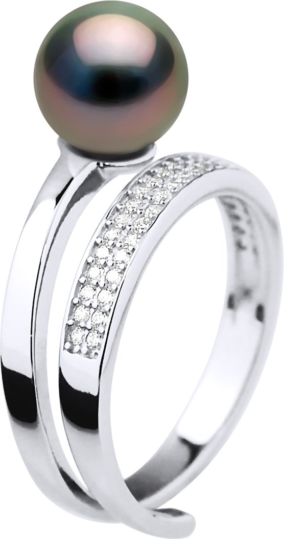 Ringschmuck - Echte Tahiti-Zuchtperle, rund 8-9 mm