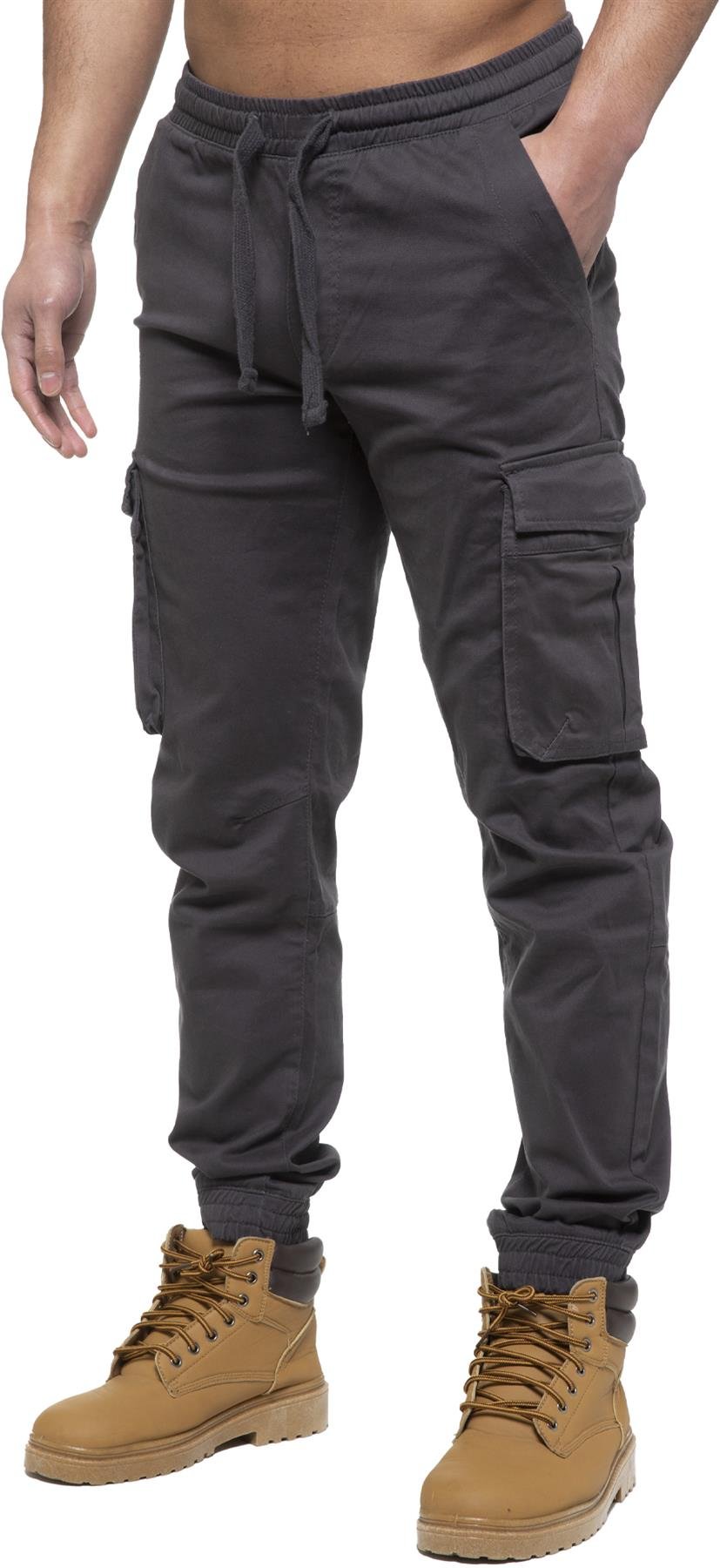 Enzo | Herren Cargo-Jogger-Jeans - Grau