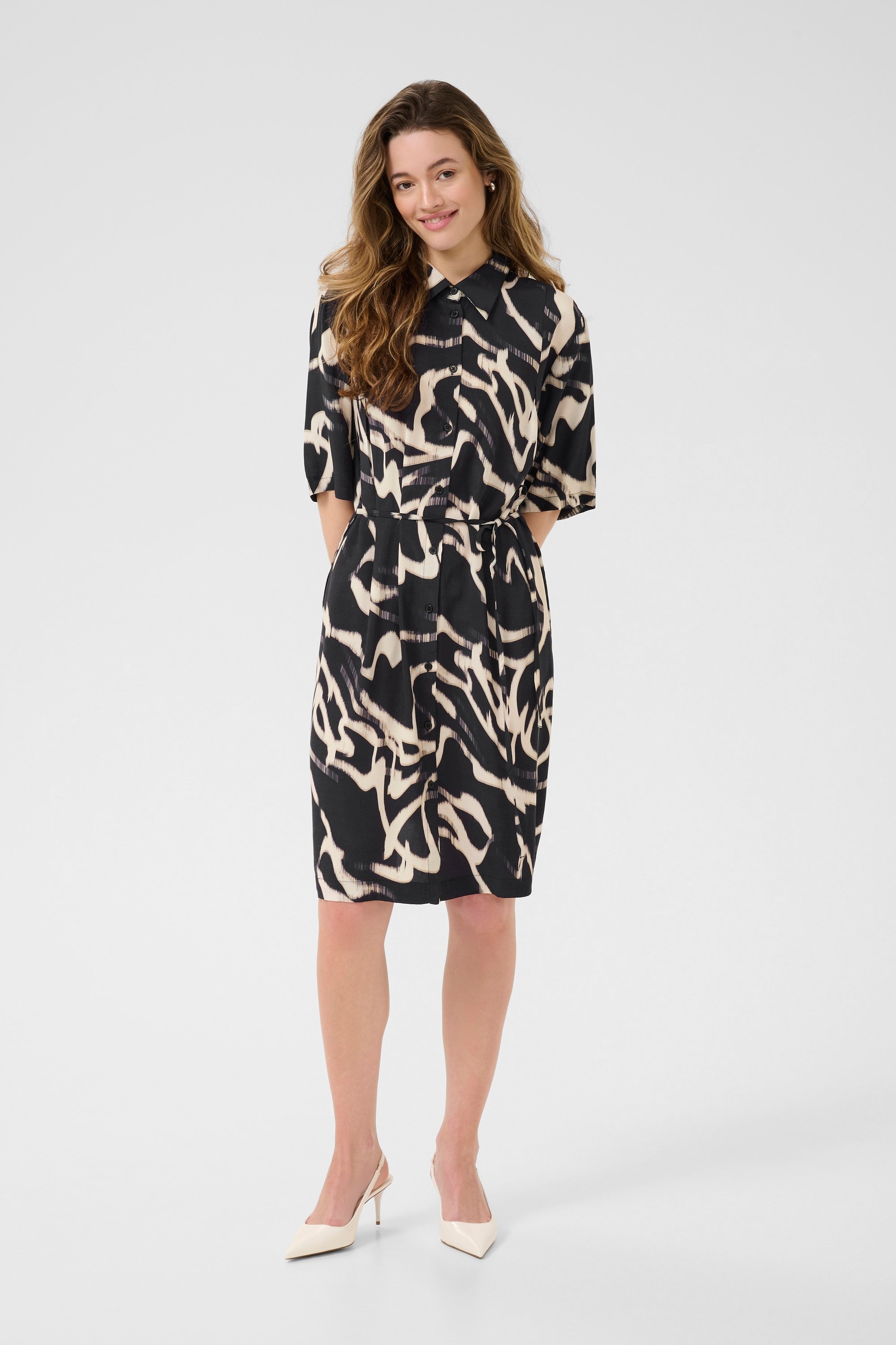 Kleid KAmartha Loose fit black offwhite