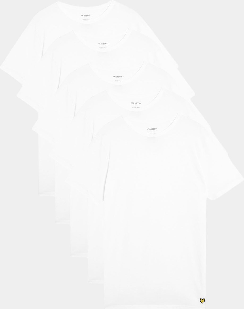 T-Shirt in Weiß (5er-Pack)