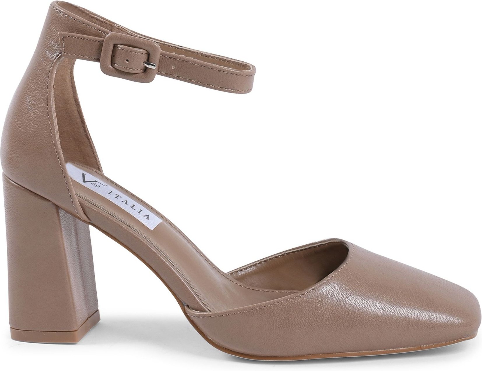 V Italia Damen Knöchelriemenpumps Beige HLL0127 Beige