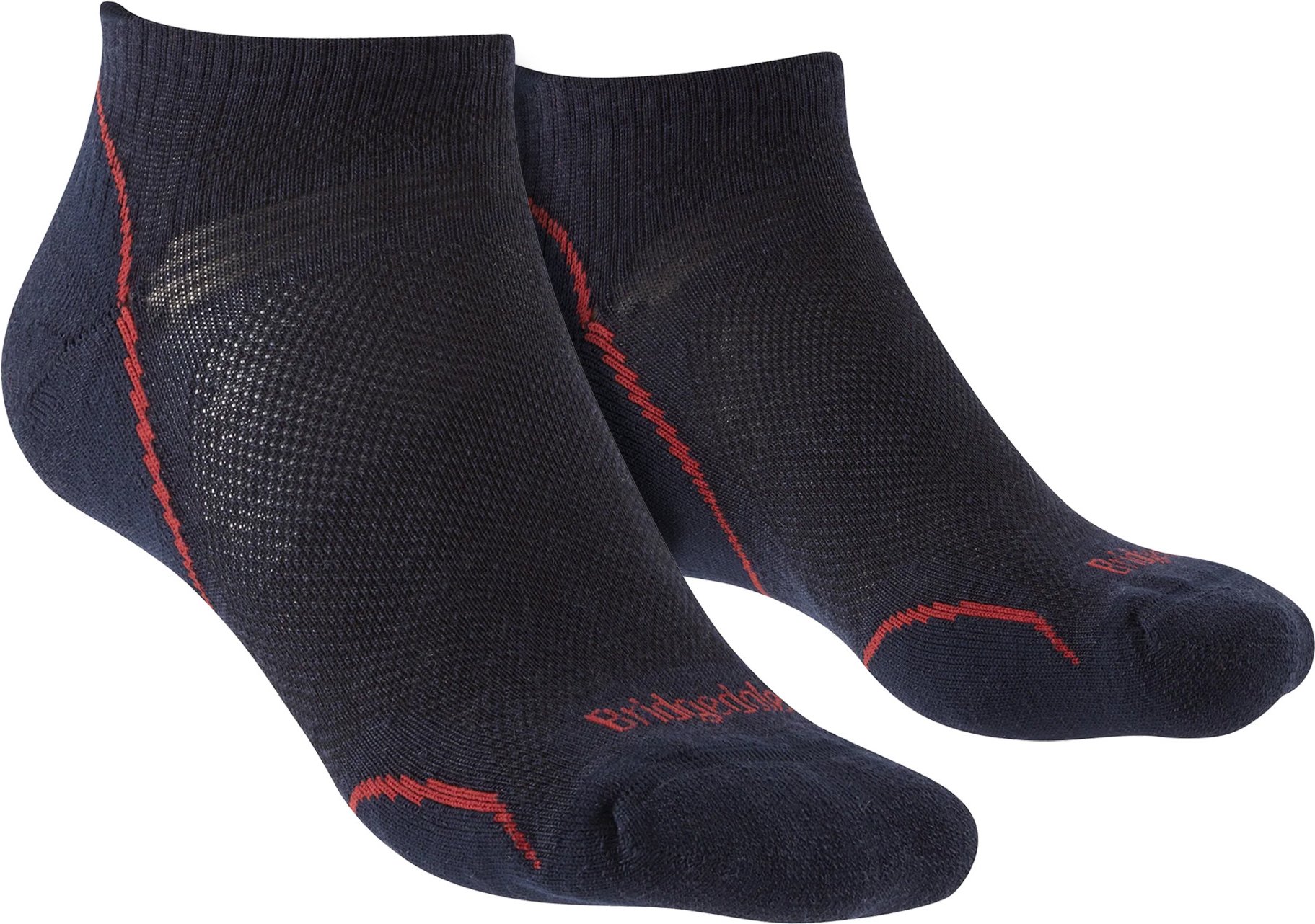 Bridgedale - Herren Wandern Merino Low Socken - Marine / Rot