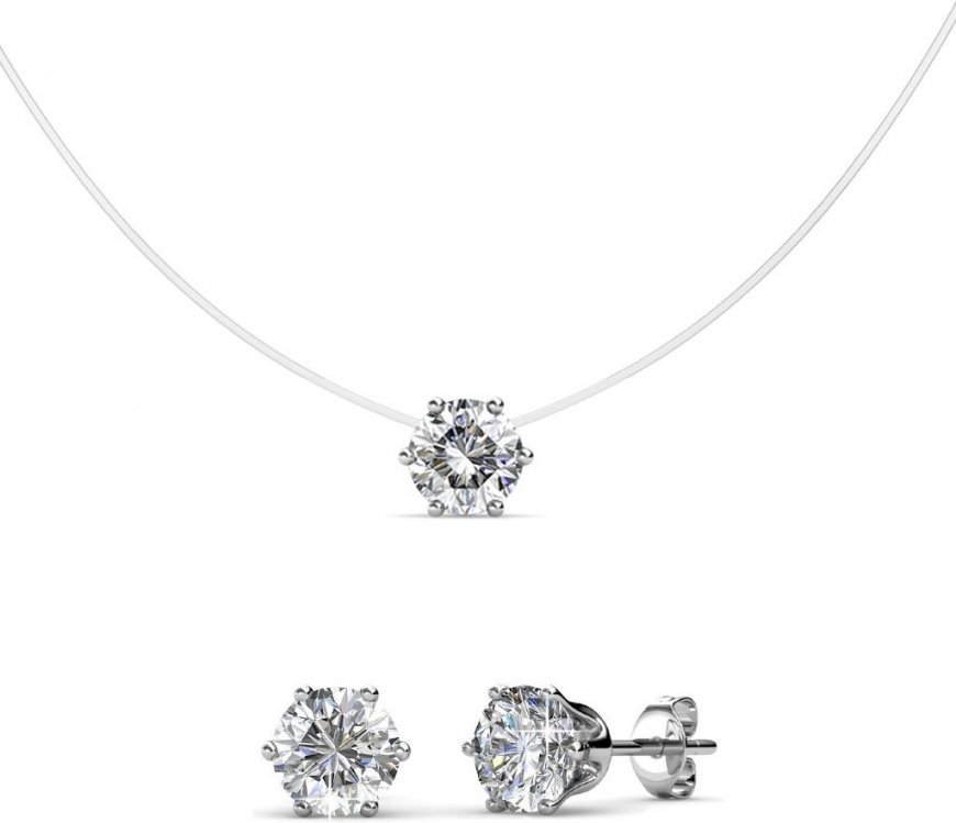 Meerjungfrau-Set - Silber und Kristall