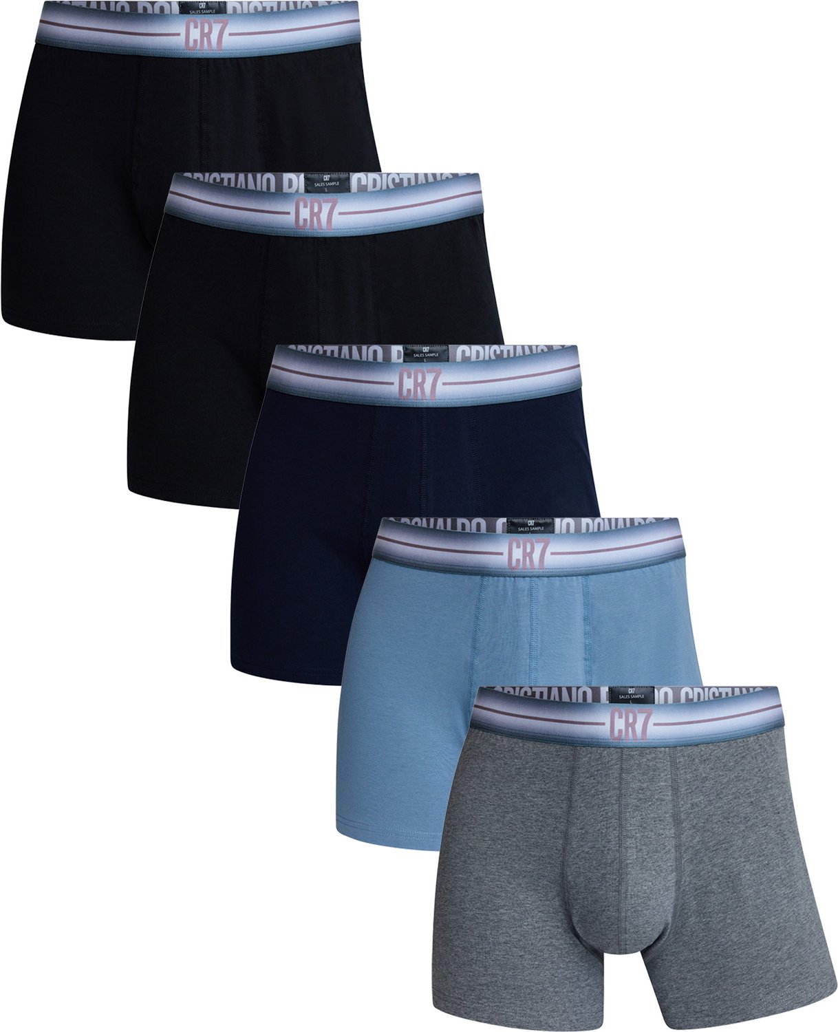 CR7 Cristiano Ronaldo Herren Trunk Cotton Stretch & Travel Bag 5-Pack Unterhose, Unterwäsche, Boxer