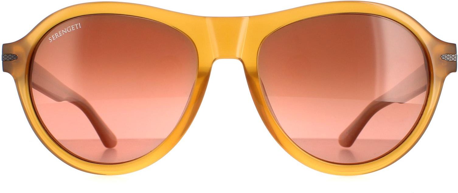 Serengeti Runde Herren Glänzend Honig Polarisiert Fahrer Gradient Danby