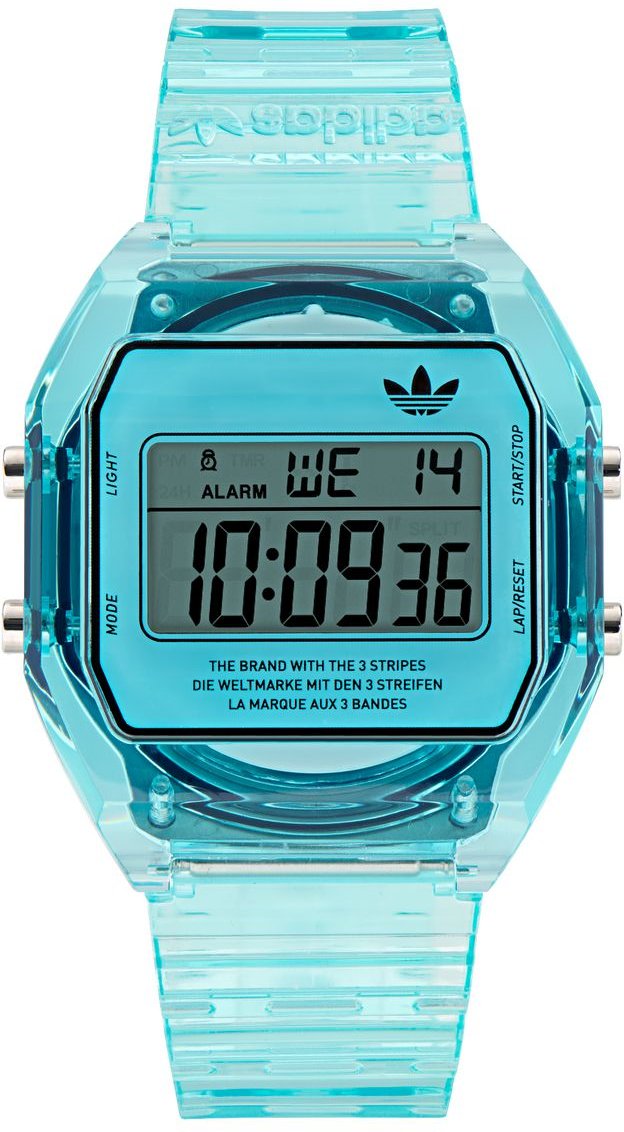 Adidas Originals Digitale Zwei Kristall Unisex Blaue Uhr AOST24065
