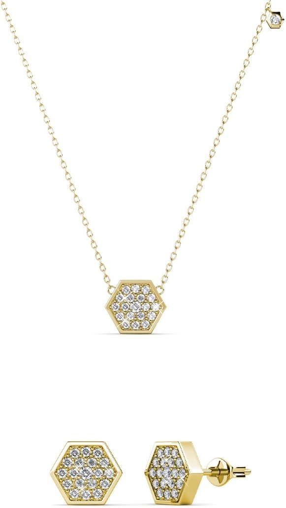 Sechseck-Sets - Gold und Kristall