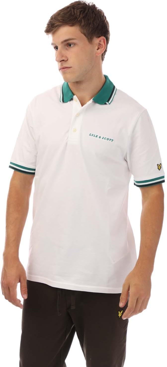 Lyle & Scott - Mit kontrastfarbenen Streifen Poloshirt für Herren (Weiß)
