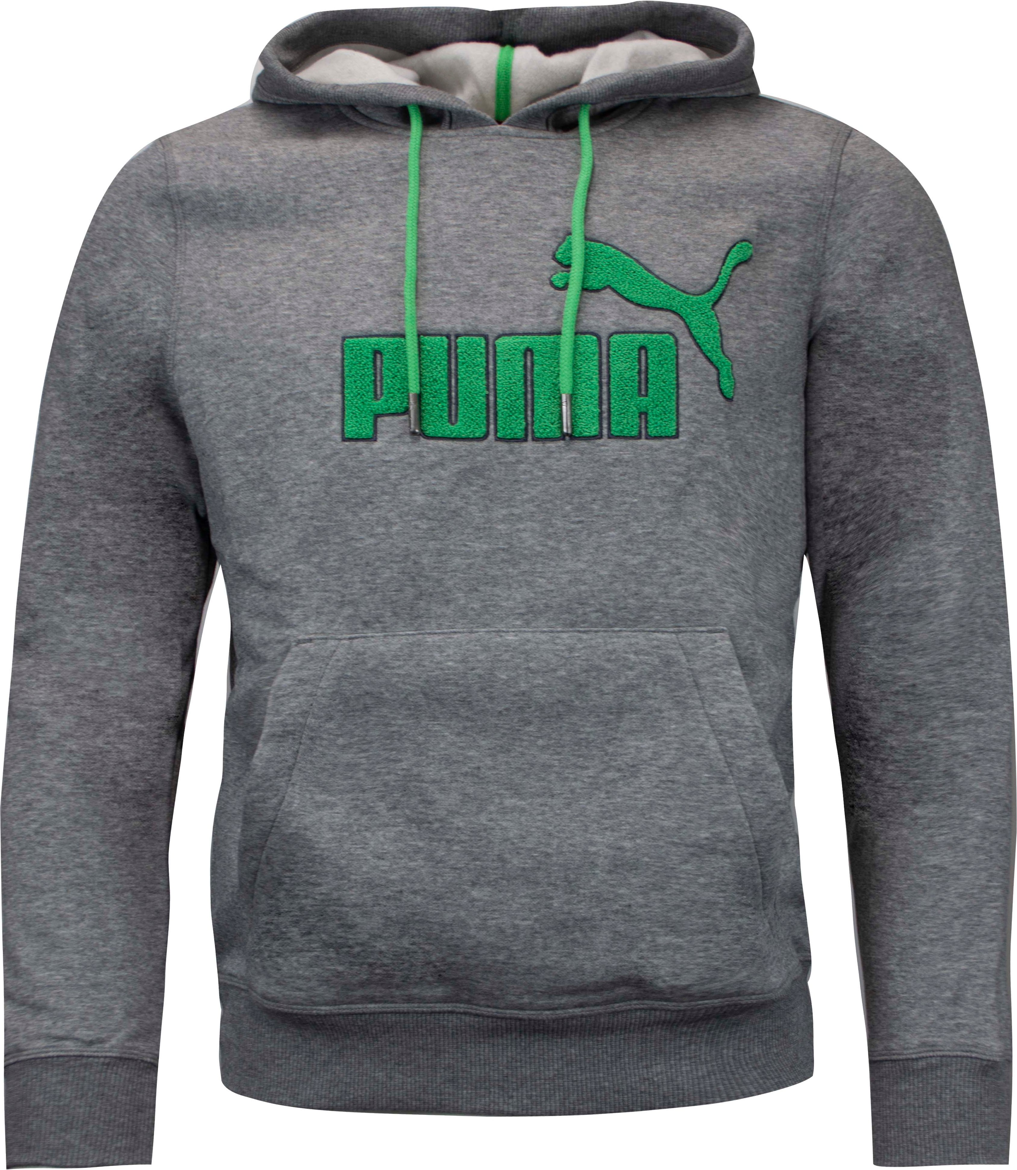 Puma Herren SP Hoodie Fleece Graphic Logo Sweatshirt Grey 827876 03