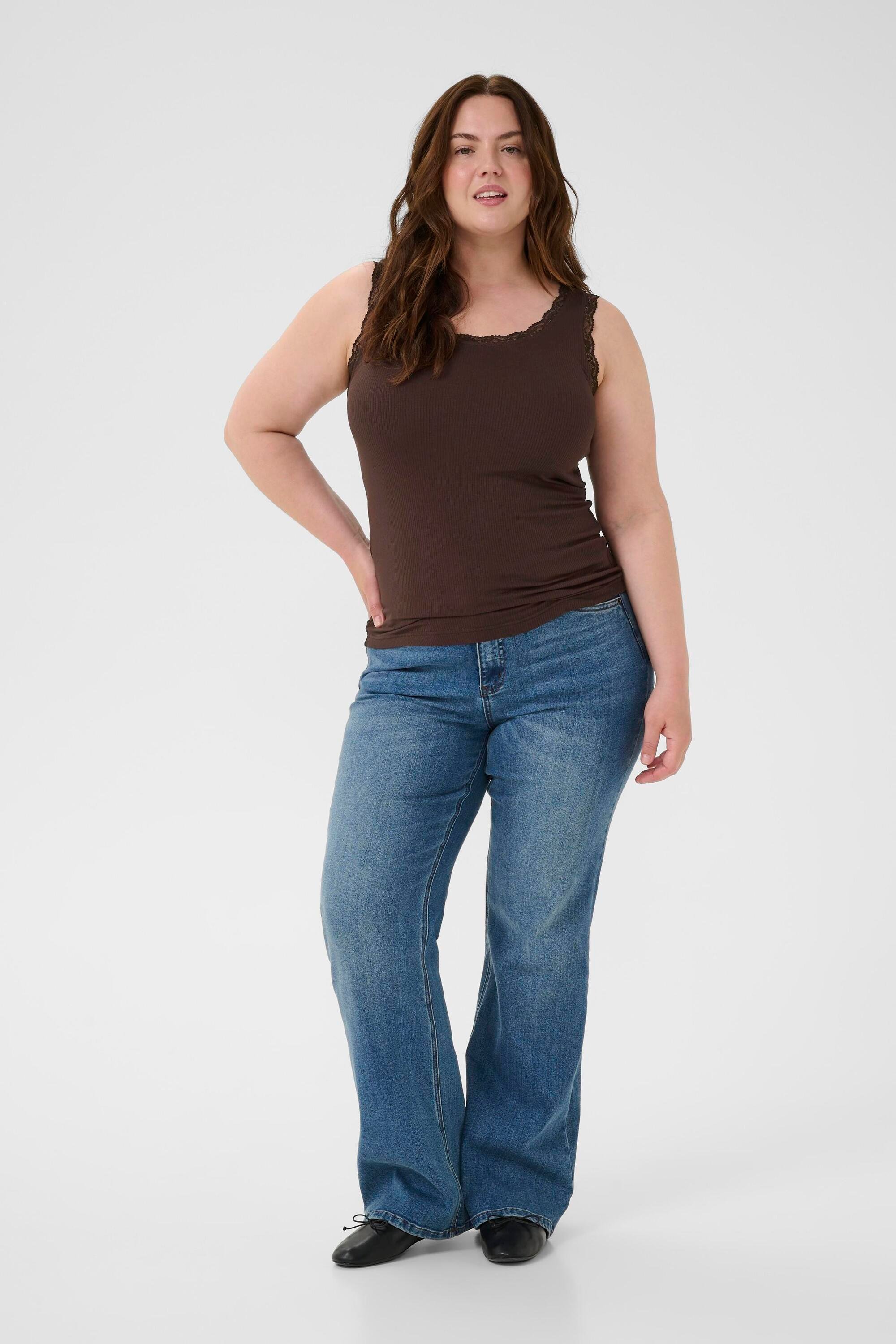 Jerseytop KComia Jerseytop Tight fit dark brown