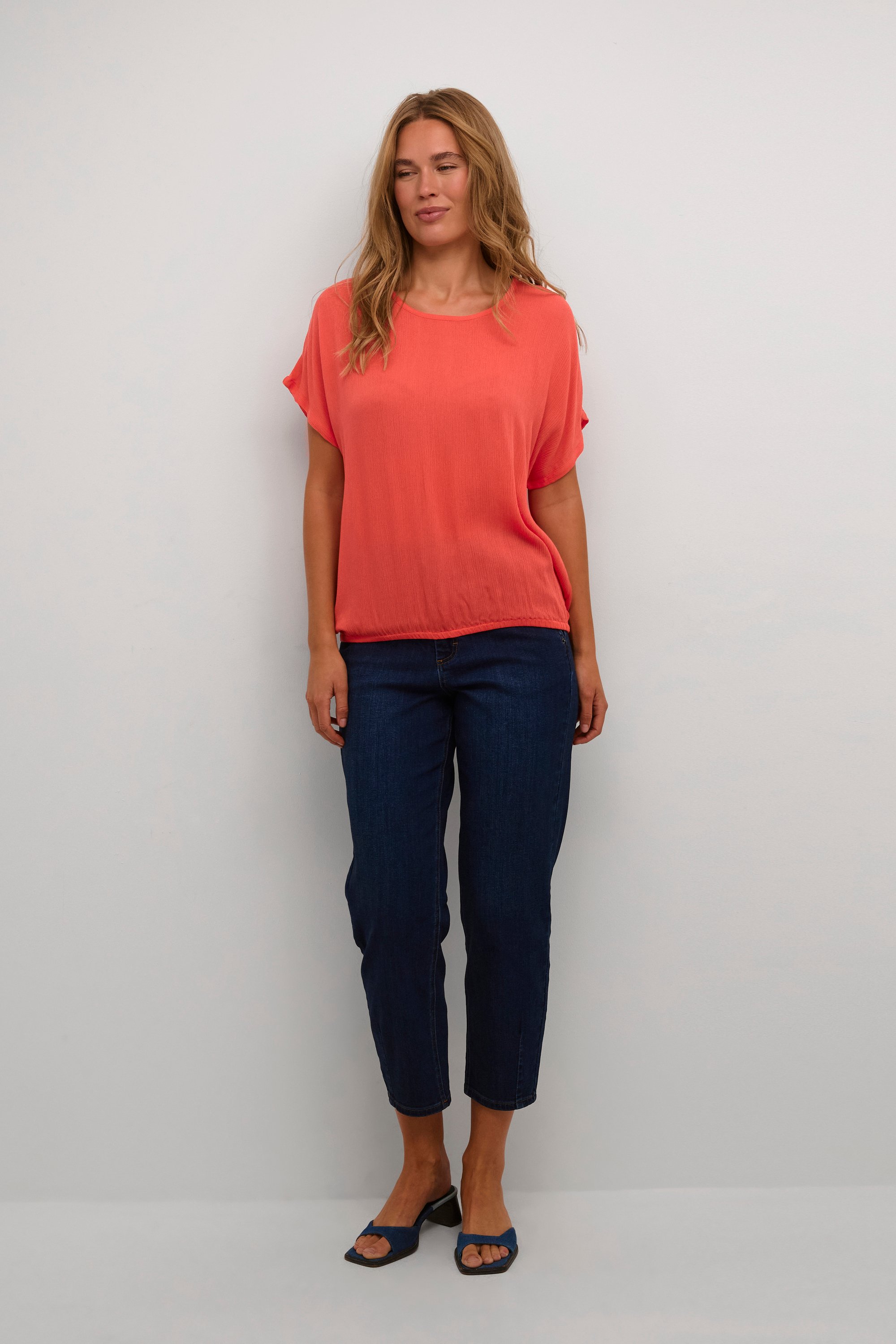 Thumbnail - Ärmellose Bluse Loose fit Cayenne coral
