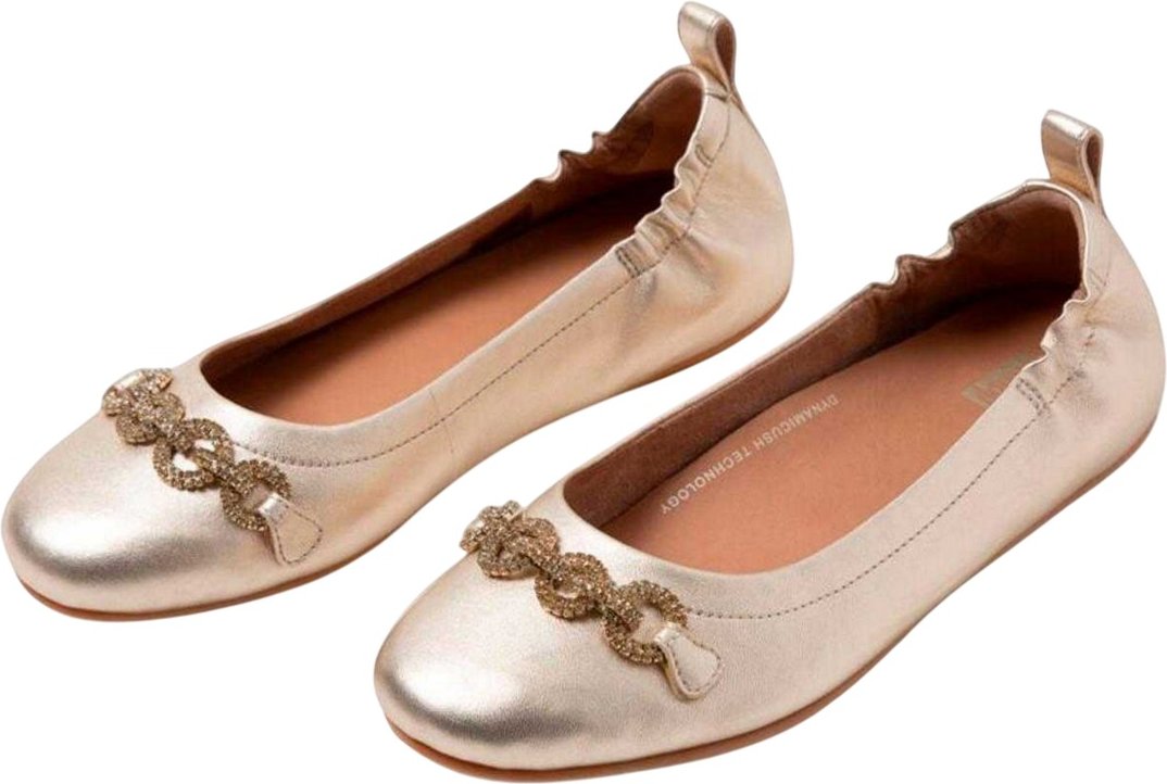 Fit Flop - "Allegro" Glitzer Ballerinas für Damen (Gold)