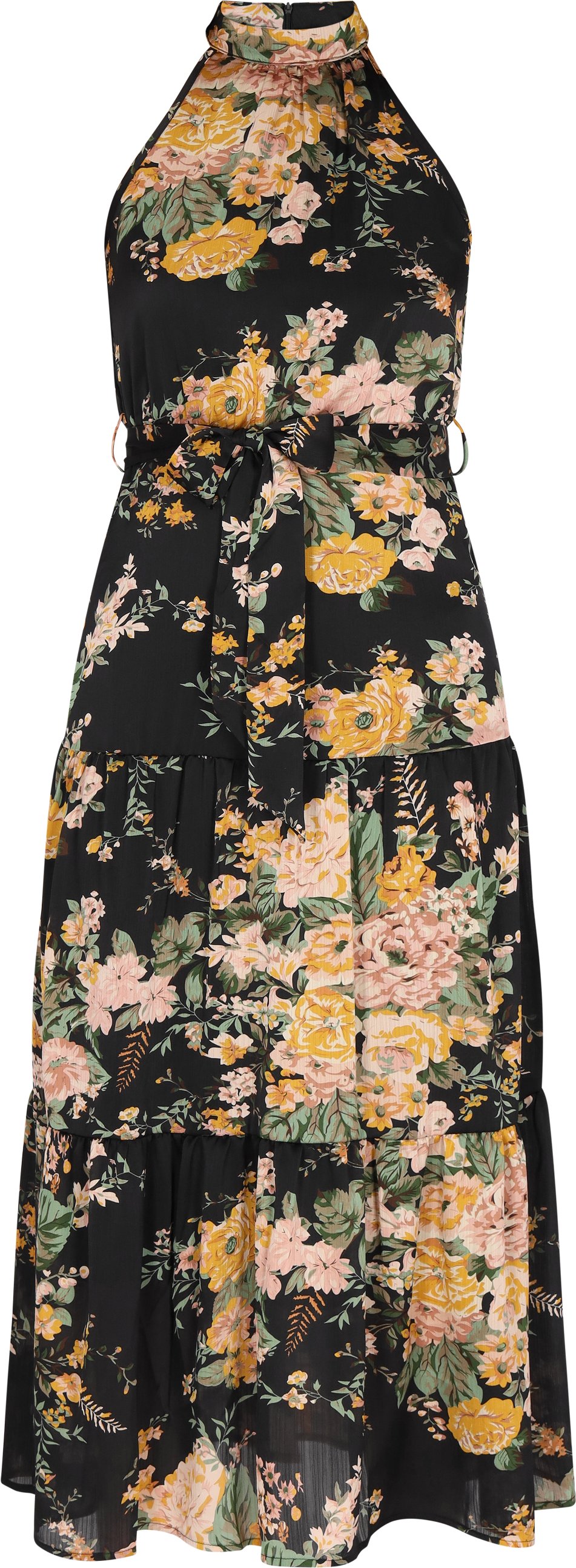 Faina Kleid Frauen schwarz mehrfarbig