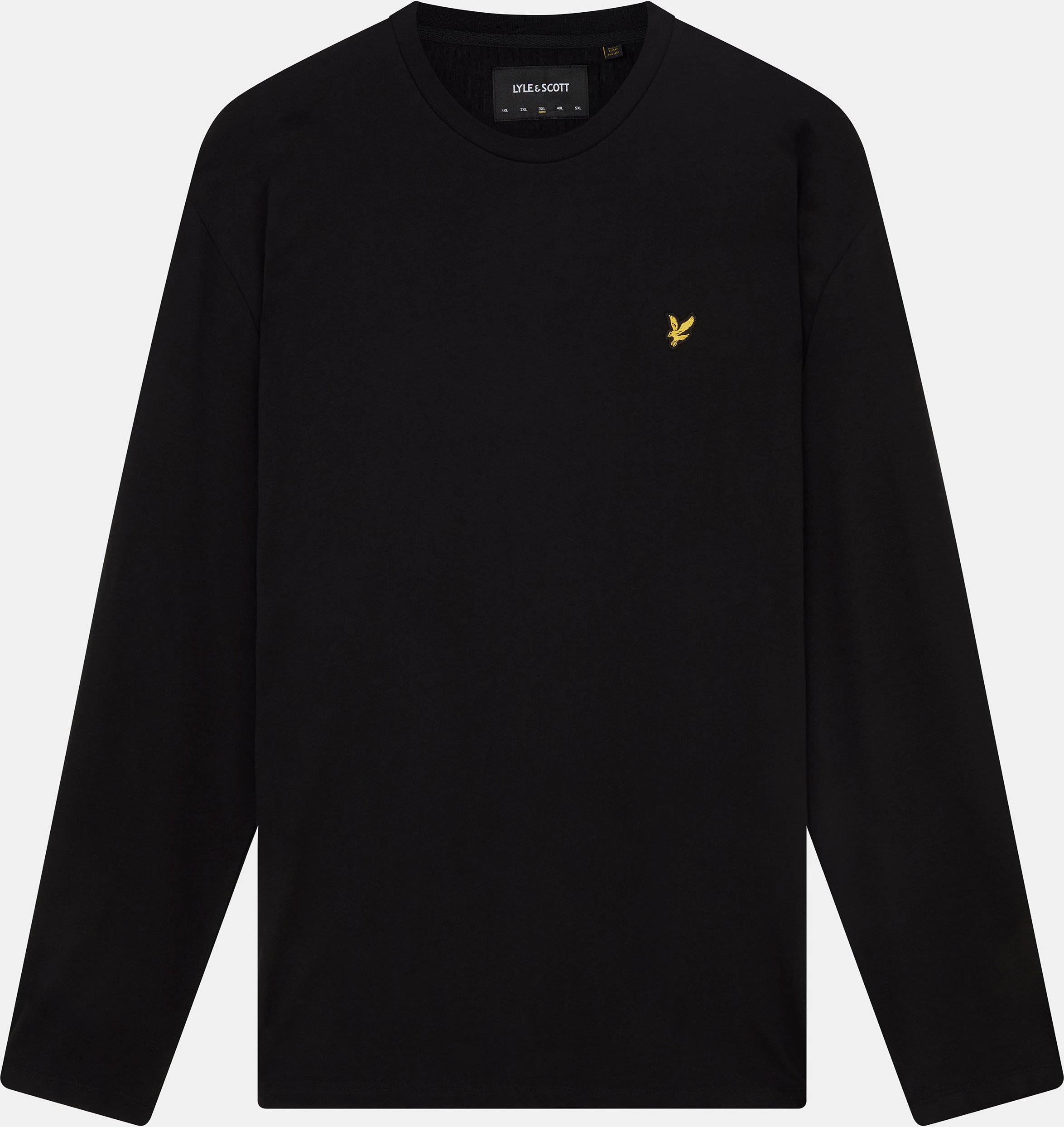 Lyle & Scott Schlichtes T-Shirt mit langen Ärmeln in Schwarz