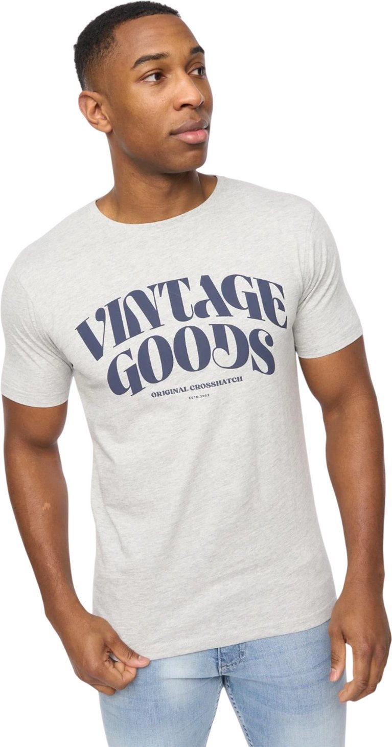 Crosshatch - "Wilsby" T-Shirt für Herren (Grau meliert)