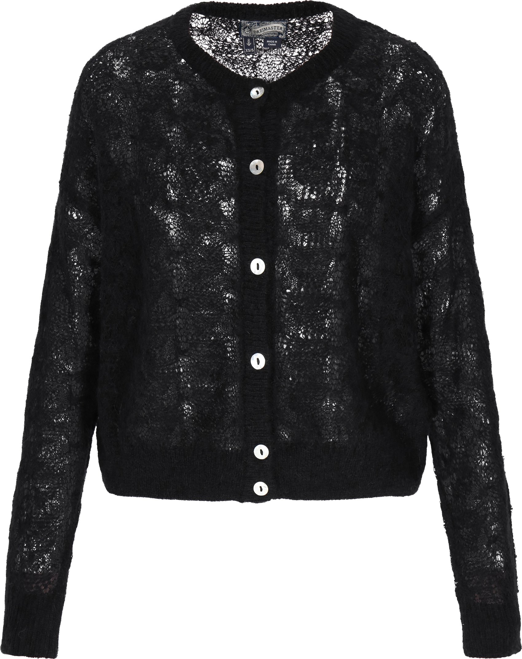 Thumbnail - Dreimaster Strickjacke Frauen Schwarz