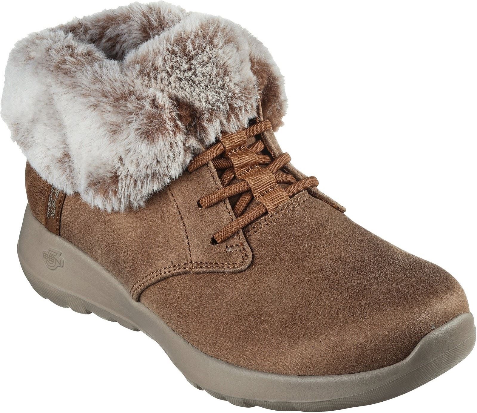 Thumbnail - Skechers On-the-GO Joy Cozy Charm Polyester Damen Chestnut Winter Stiefeletten