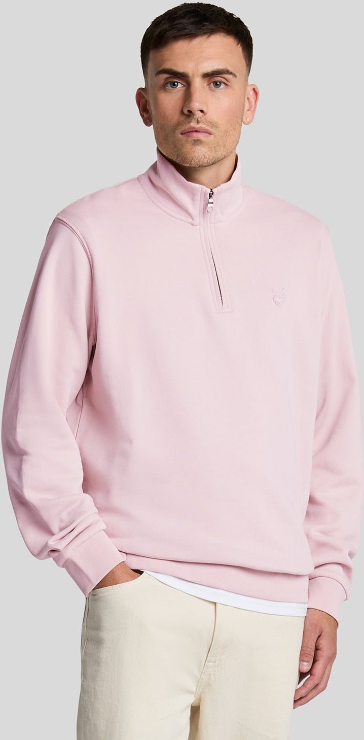Thumbnail - Lyle & Scott 1/4-Zip Sweatshirt - Pink Salt