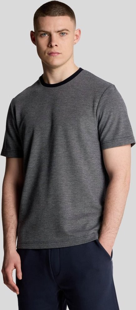 Lyle & Scott Zweifarbiges T-Shirt – Mitternachtsmarine