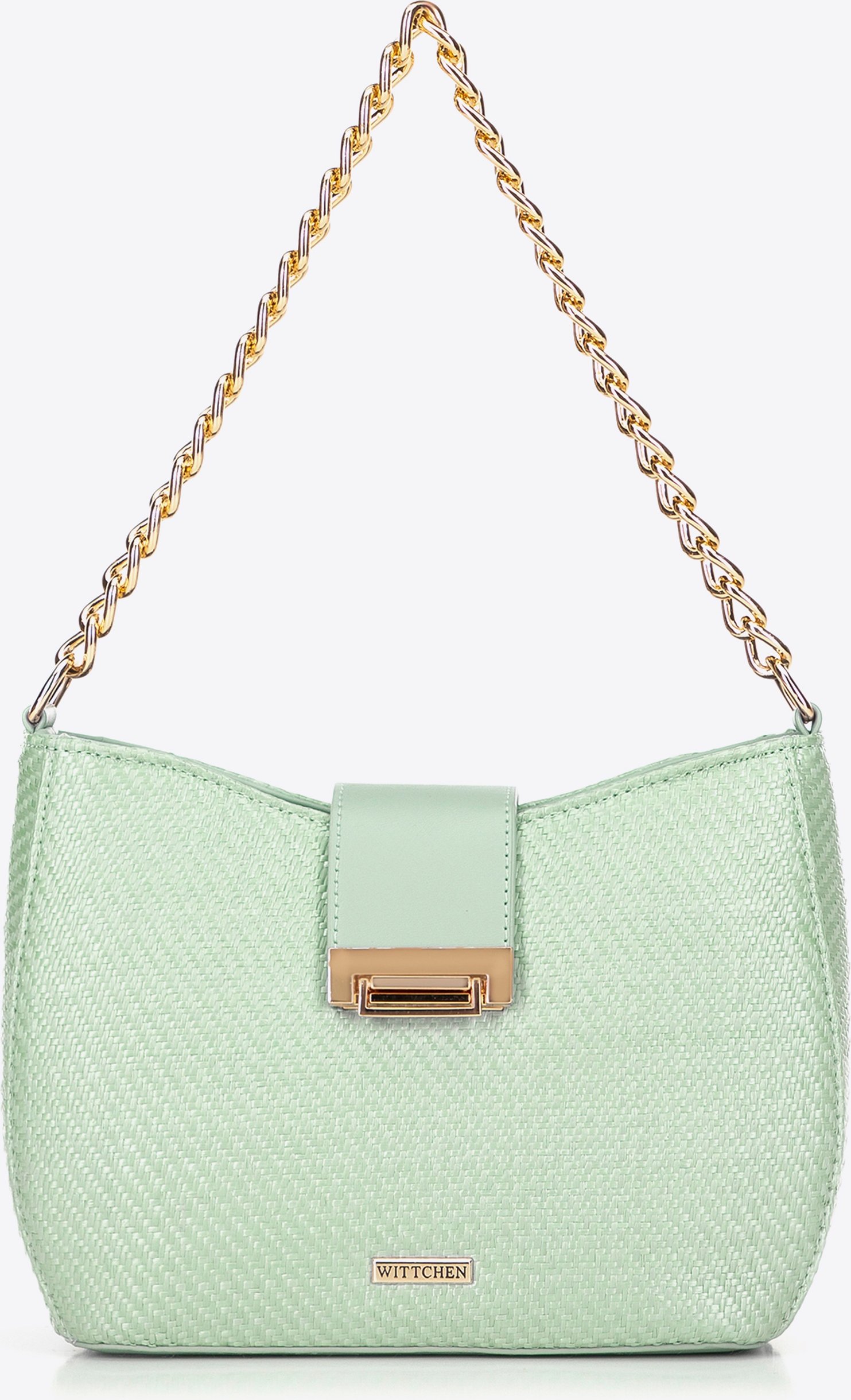 Wittchen Damen-Umhängetasche, gewebt, grünes Polypropylen
