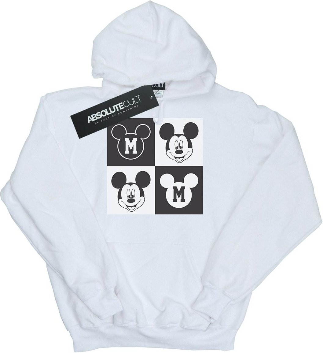 Disney - "Mickey Mouse Smiling Squares" Kapuzenpullover für Mädchen (Weiß)