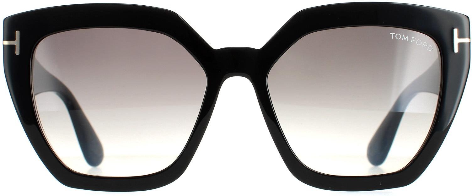 Tom Ford Square Womens Glänzend Schwarz Rauch Gradient FT0939 Phoebe