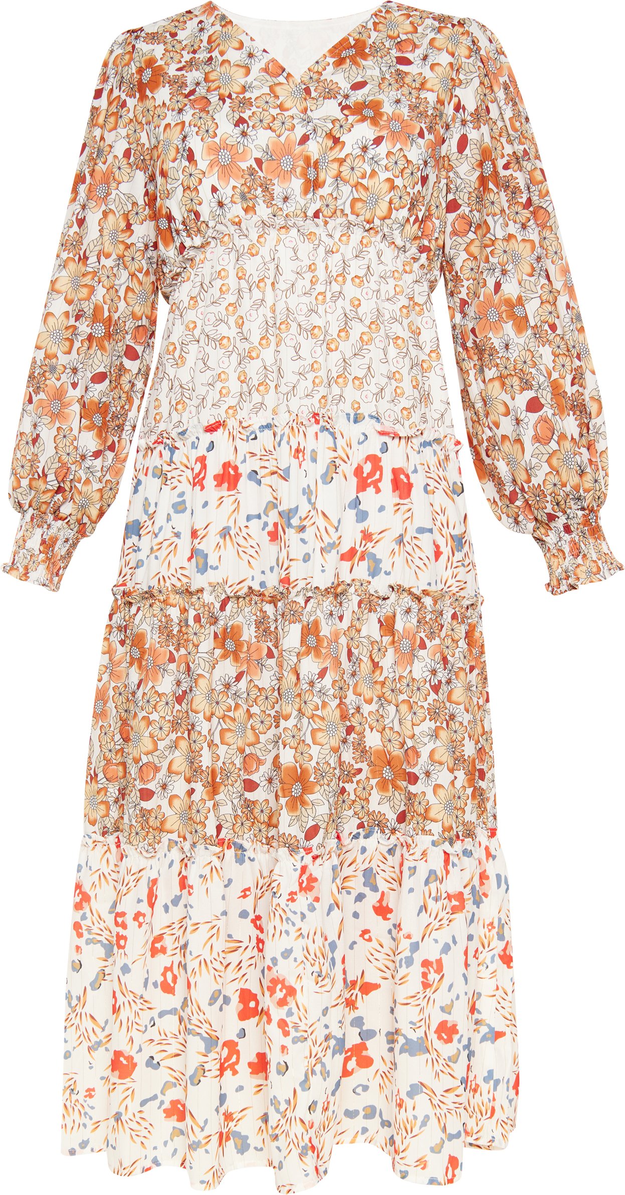 usha Kleid Frauen orange mehrfarbig