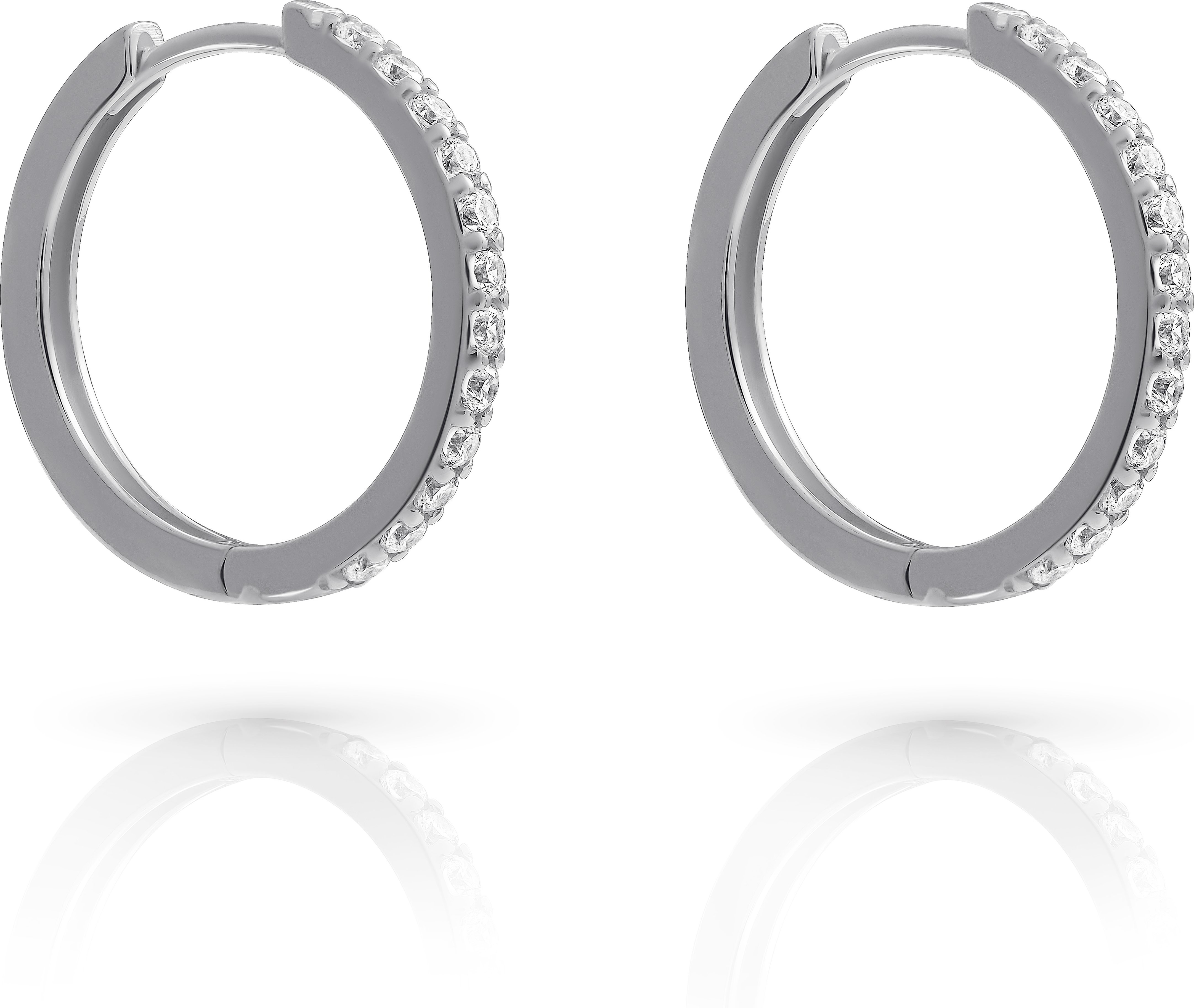 Orphelia 'Fay' Creolen für Damen aus 925er Sterlingsilber - Silber ZO-7557