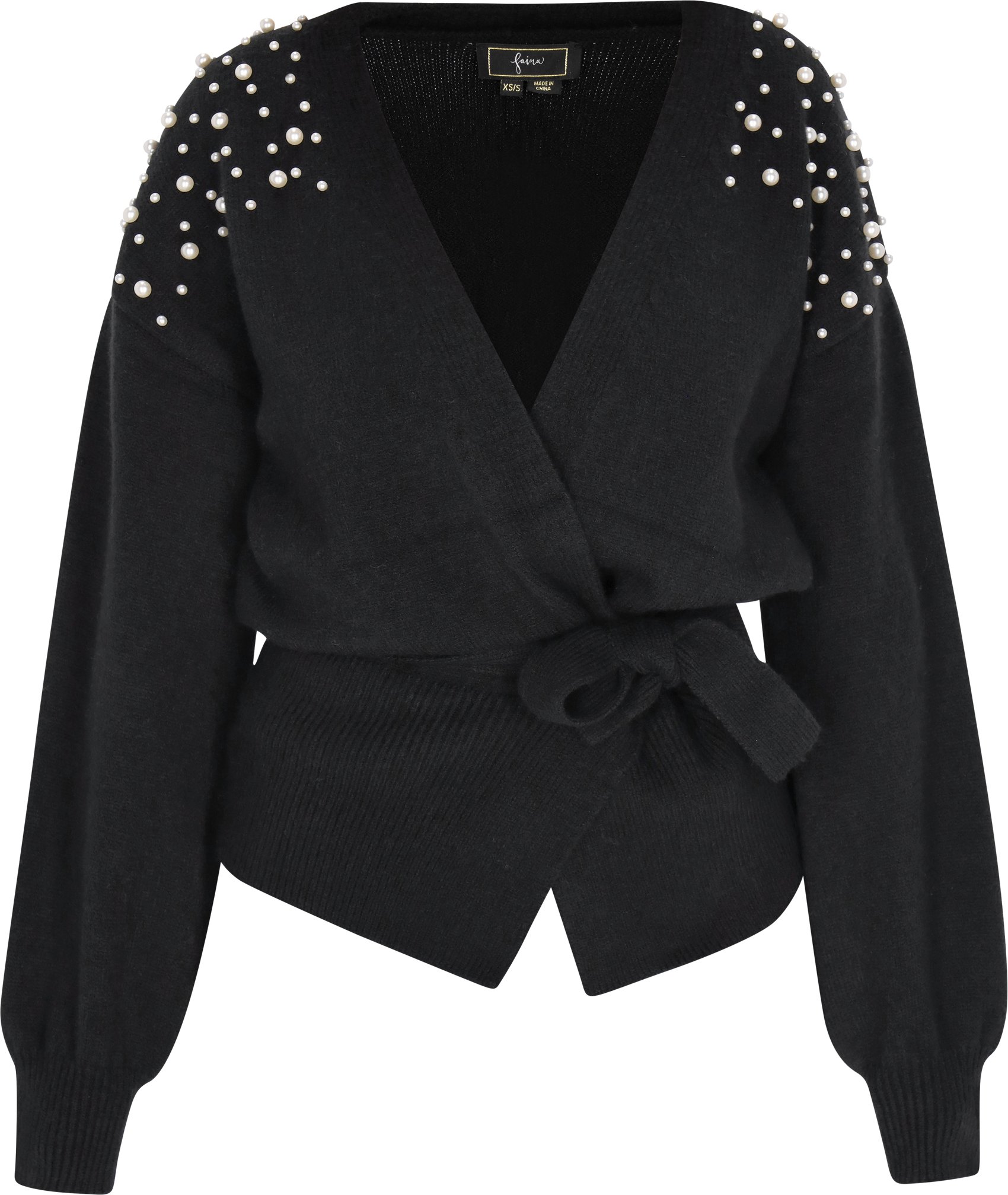 Faina Strickjacke Damen schwarz