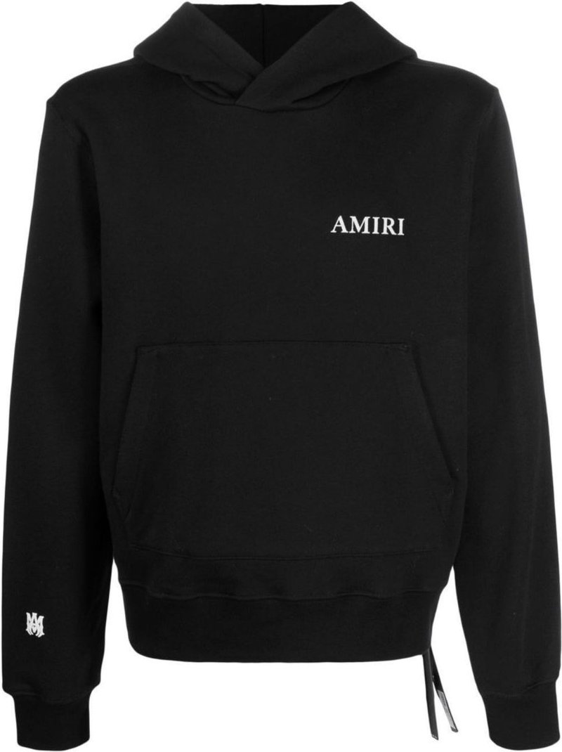 Schwarzer Kapuzenpullover mit Amiri-Puff-Logo