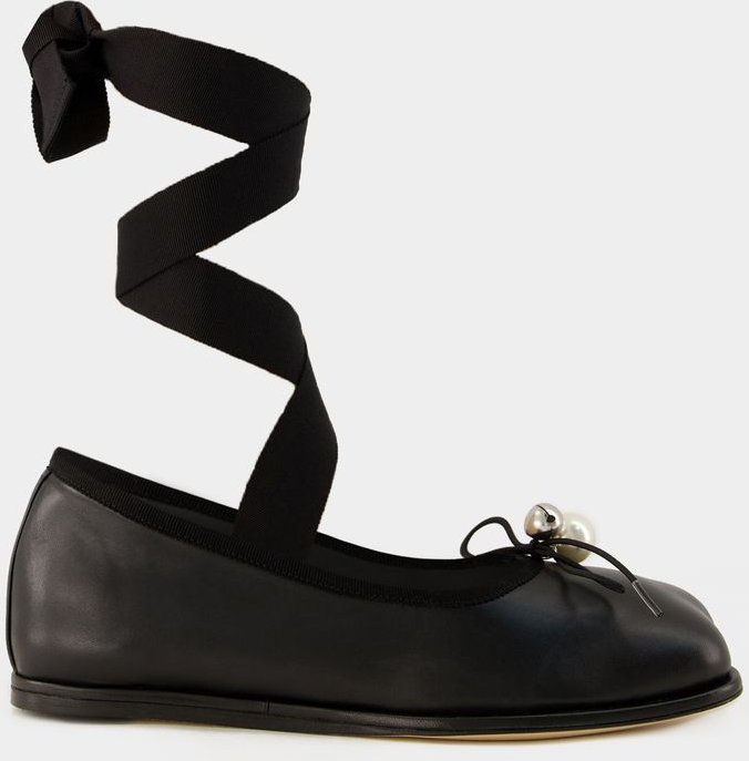 Heart Toe Ballerinas - Simone Rocha - Leder - Schwarz