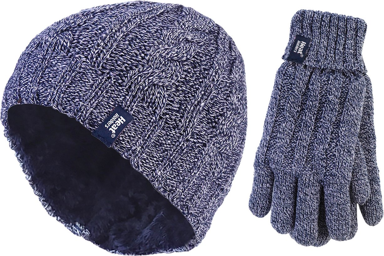 Heat Holders - Damen Mütze & Handschuhe Set für den Winter - Blau