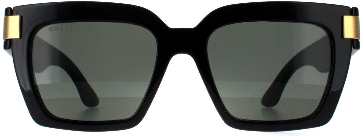 Gucci Square Womens Schwarz mit Gold Grau GG1689S