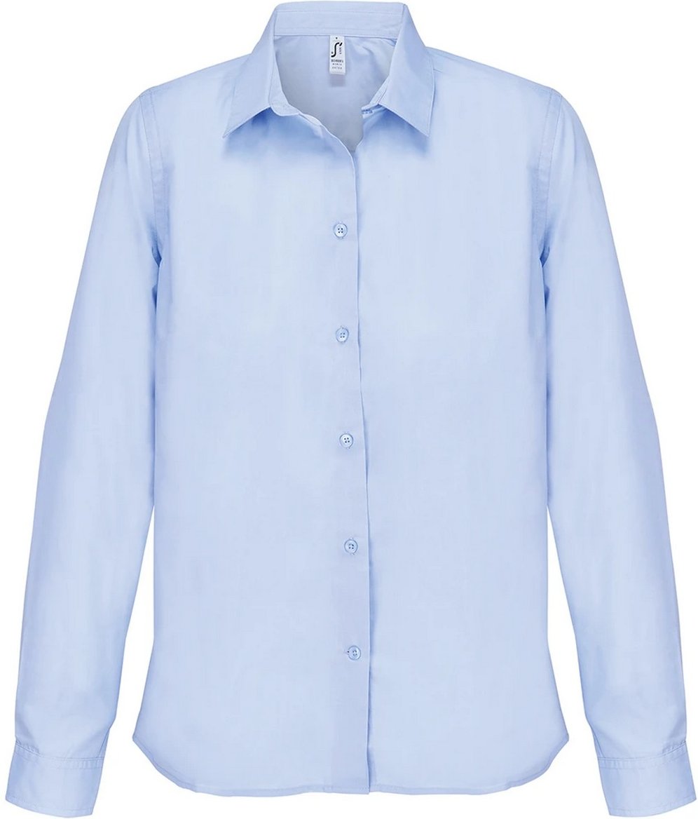 SOLS - "Bailey" Hemd für Damen, Popelin, Langärmlig (Himmelblau)