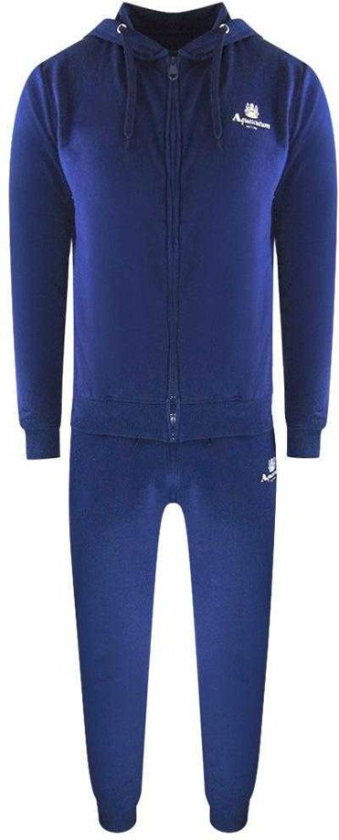 Aquascutum Herren Full Zip Trainingsanzug Set (Blau)