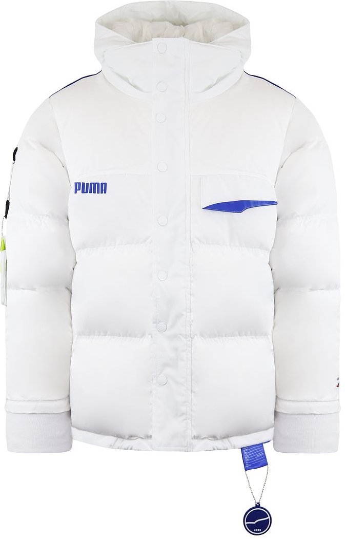 Puma x Ader Error Langarm-Puffermantel mit Reißverschluss in Weiß für Herren