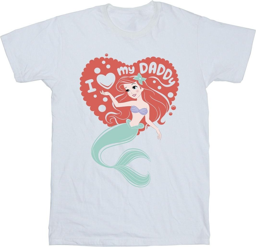 Disney - "The Little Mermaid Love Daddy" T-Shirt für Mädchen (Weiß)