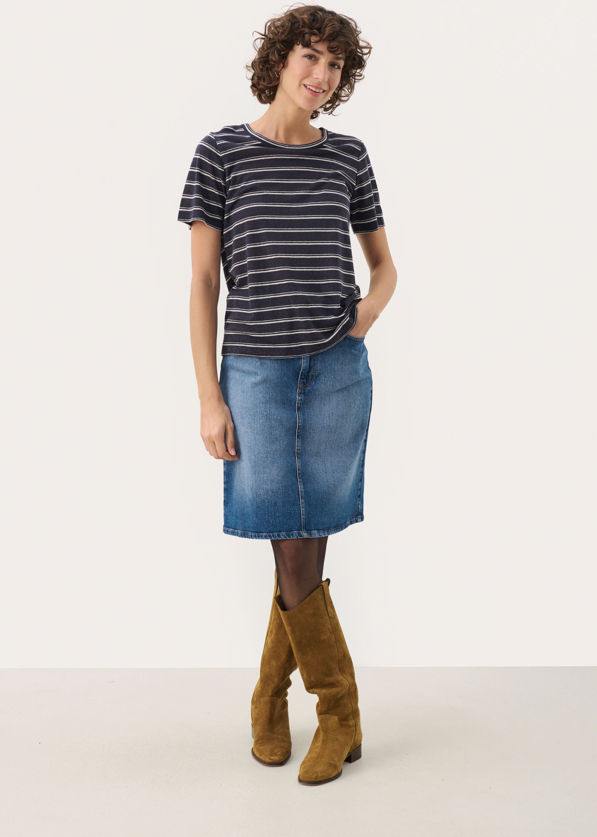 T-shirt Relaxed fit After Midnight Stripe marine