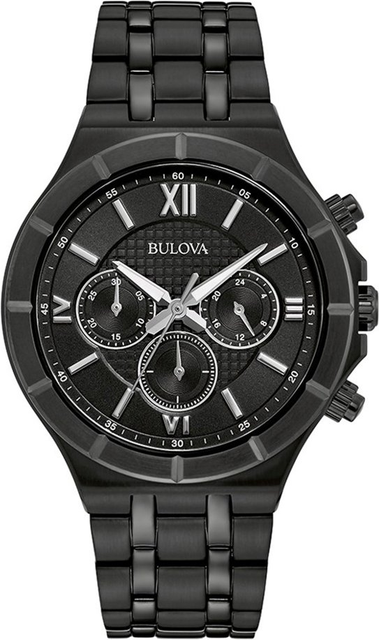 Bulova Schwarz Herren Armbanduhr 98A242