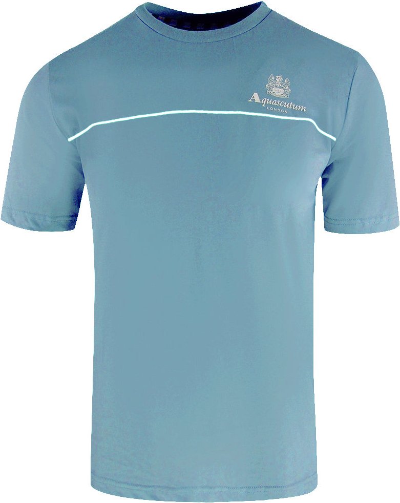 Aquascutum Active Piping Design Avioblaues T-shirt