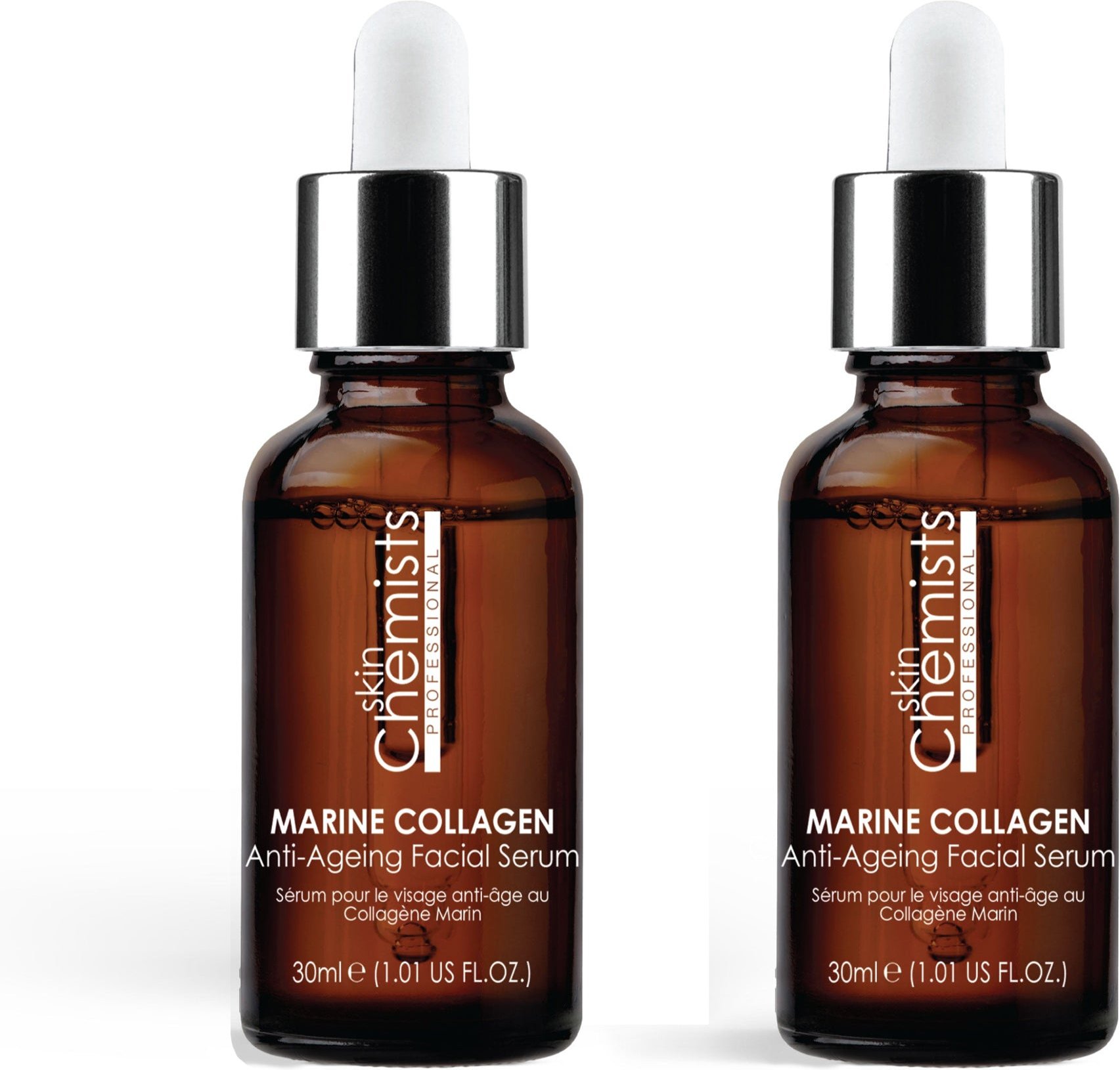 skinChemists Marine Collagen Anti-Aging Gesichtsserum 30ml x 2 Duo-Pack