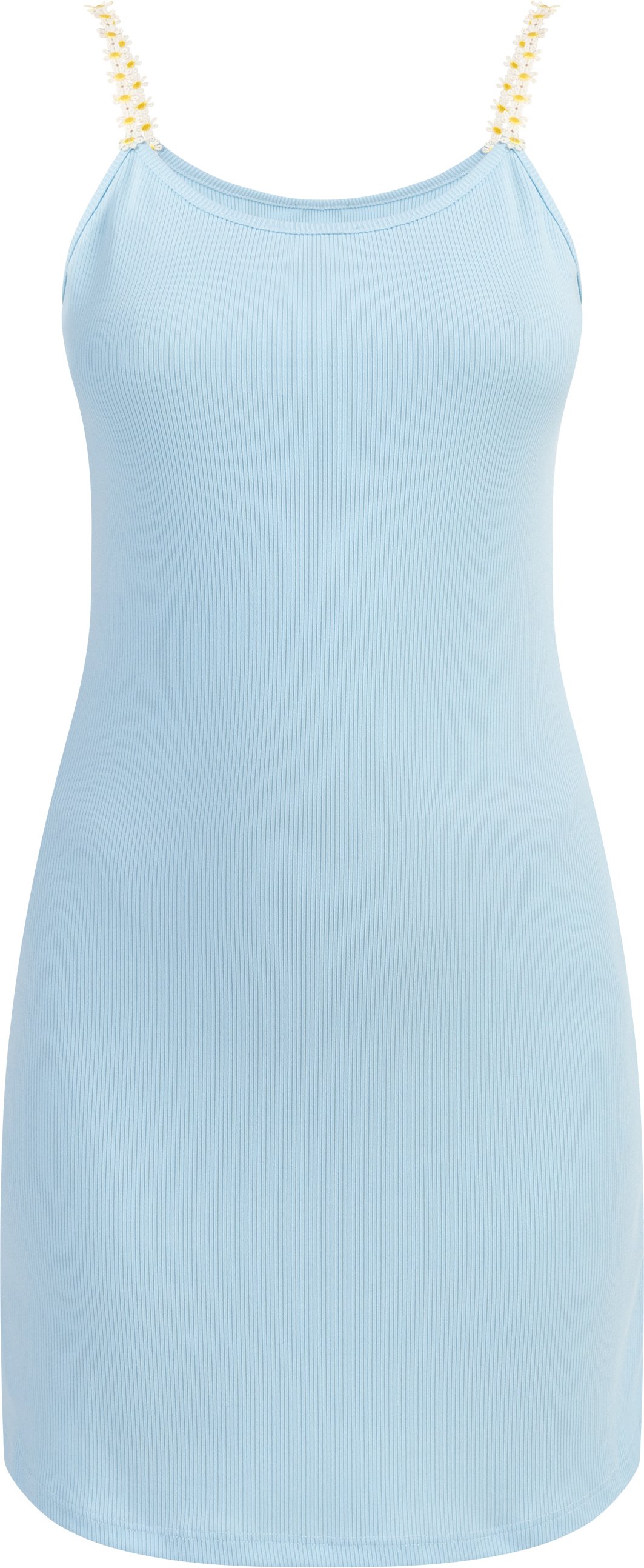 Mymo Minikleid aus Rippstrick Damen hellblau