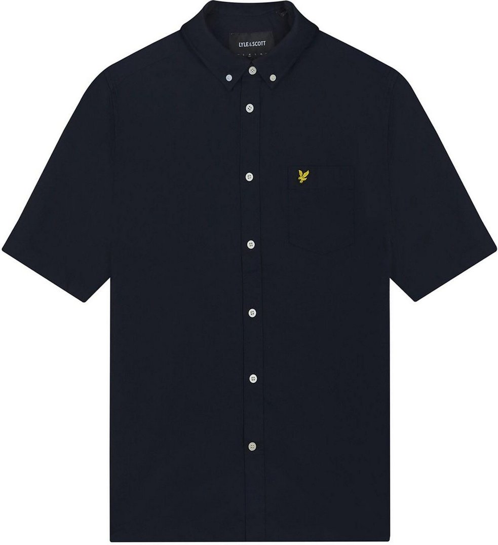 Lyle & Scott - Hemd für Herren Oxford-Stil kurzärmlig (Marine)