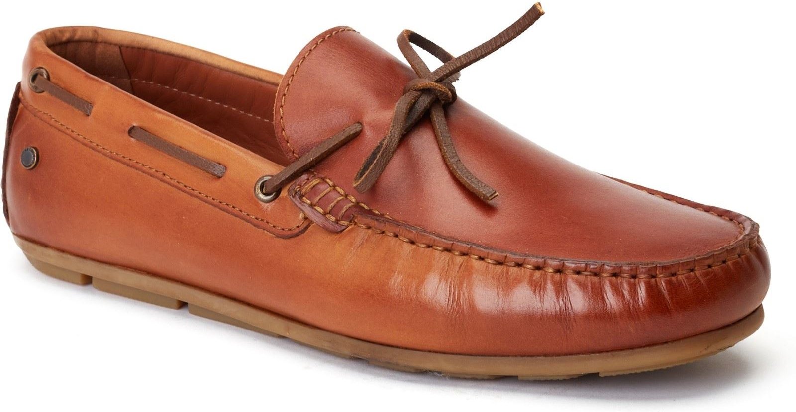 Base London Brooks Herren Mokassins aus gebranntem Tan-Leder