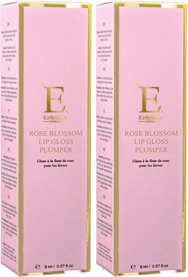 2 x Rosenblüten-Lippen-Gloss Plumper 8 ml