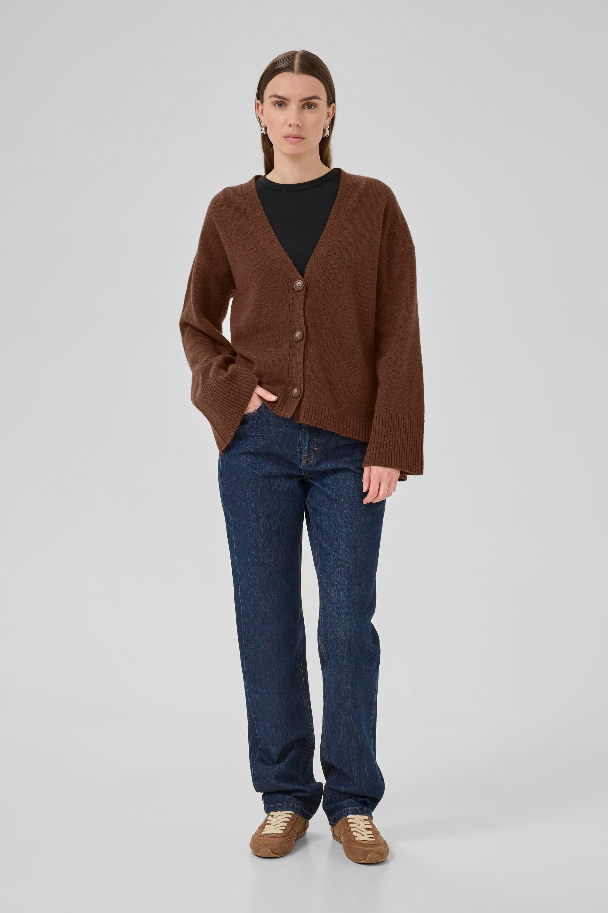 Strickjacke HuxiMW Strickjacke Tight fit brown