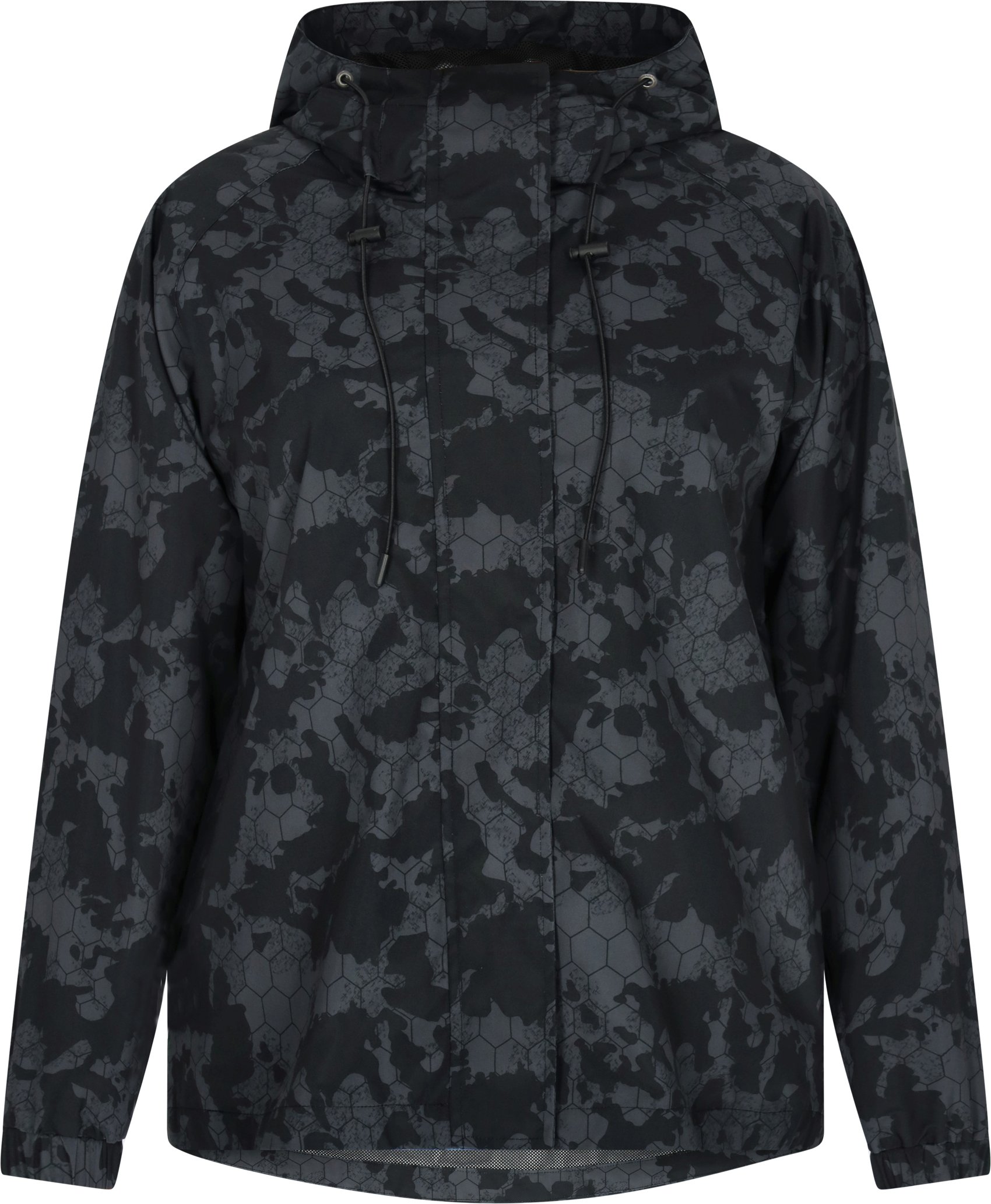 Mymo Anorak Frauen Dunkelgrau Schwarz Camouflage