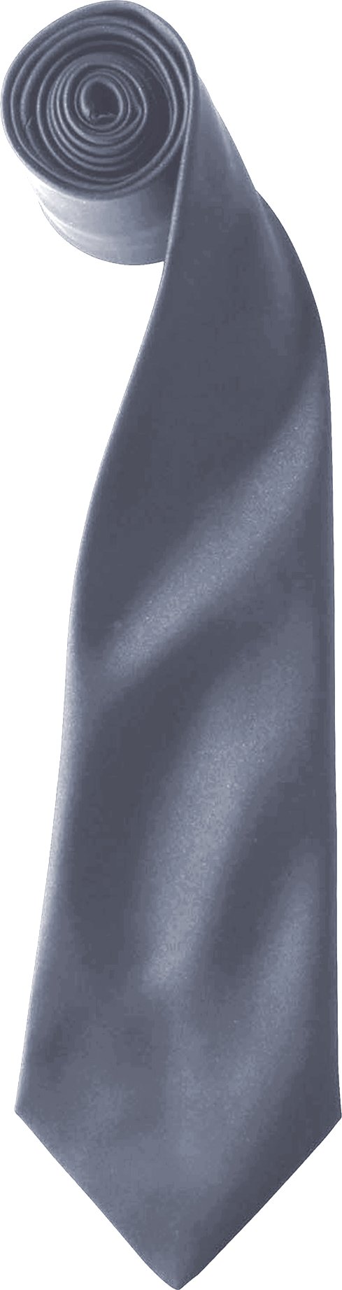 Thumbnail - Premier Colours Satin-Clip-Krawatte für Herren (2er-Pack) (Stahl)