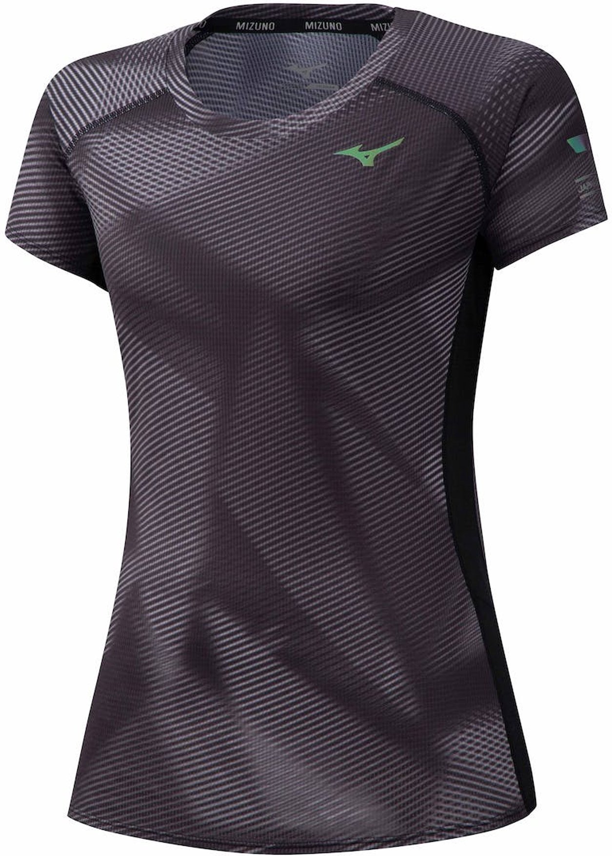 Mizuno Aero Womens Black/Grey T-Shirt