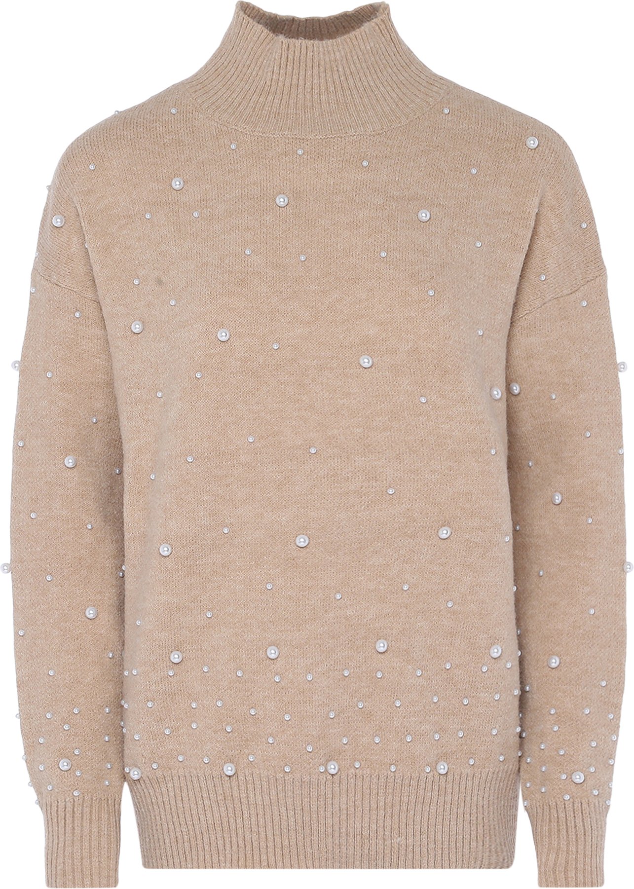 Faina Pullover mit Perlen Damen Beige
